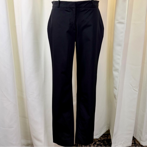 Diane von Furstenberg ‘Anaballe’ Poplin Slim-Leg Trousers in Black Size 0